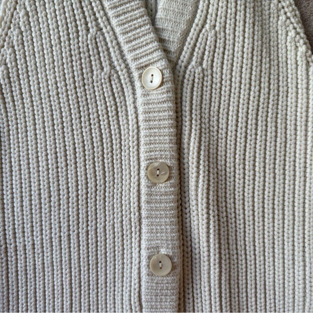 Madewell Cutaway Sweater Vest Bright Ivory Size S - Picture 9 of 12